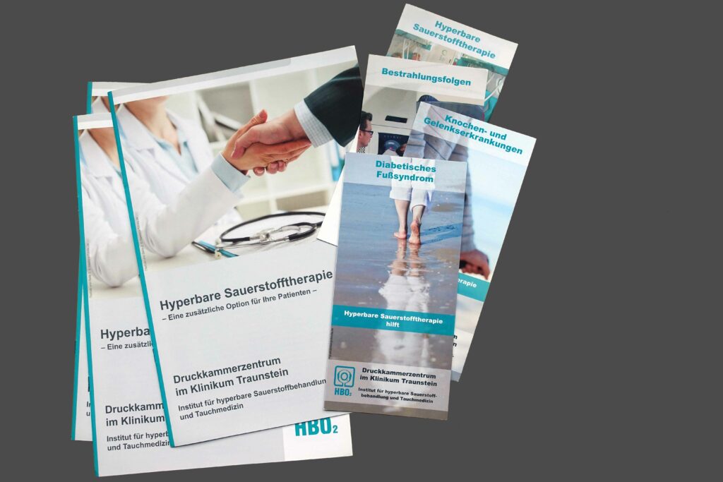 Printmedien erstellt von konTEXT. für das Zentrum für Hyperbarmedizin in Traunstein
